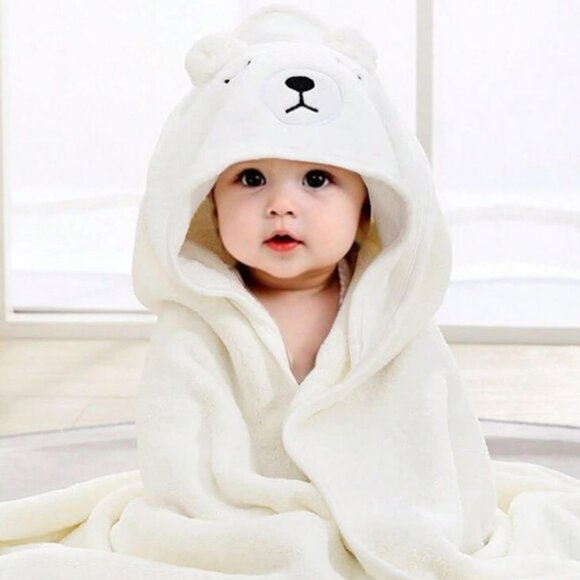 BABYS HOODED BATH TOWEL - Picture 1 of 4